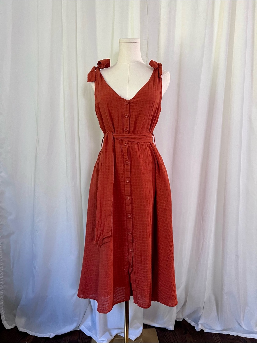 FRNCH Alcathea dress size M Burnt Orange